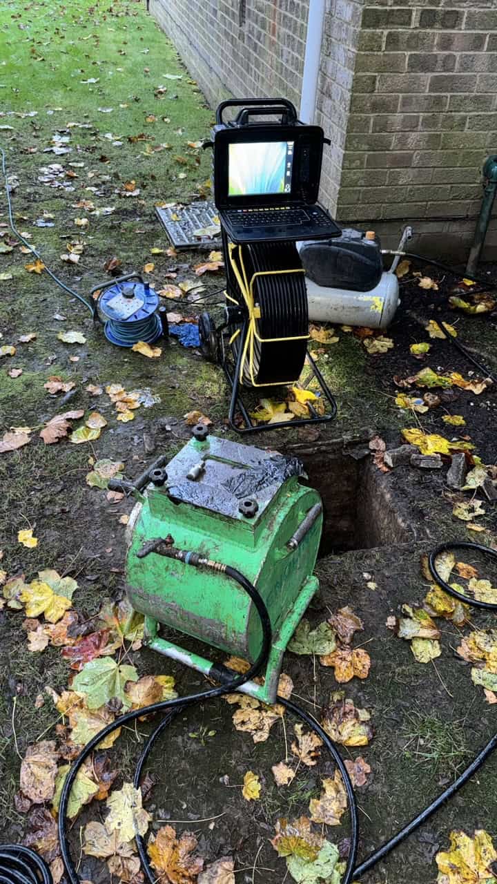 Specialized drain relining machine used for pipe repair and blockage clearance. Ideal for restoring.