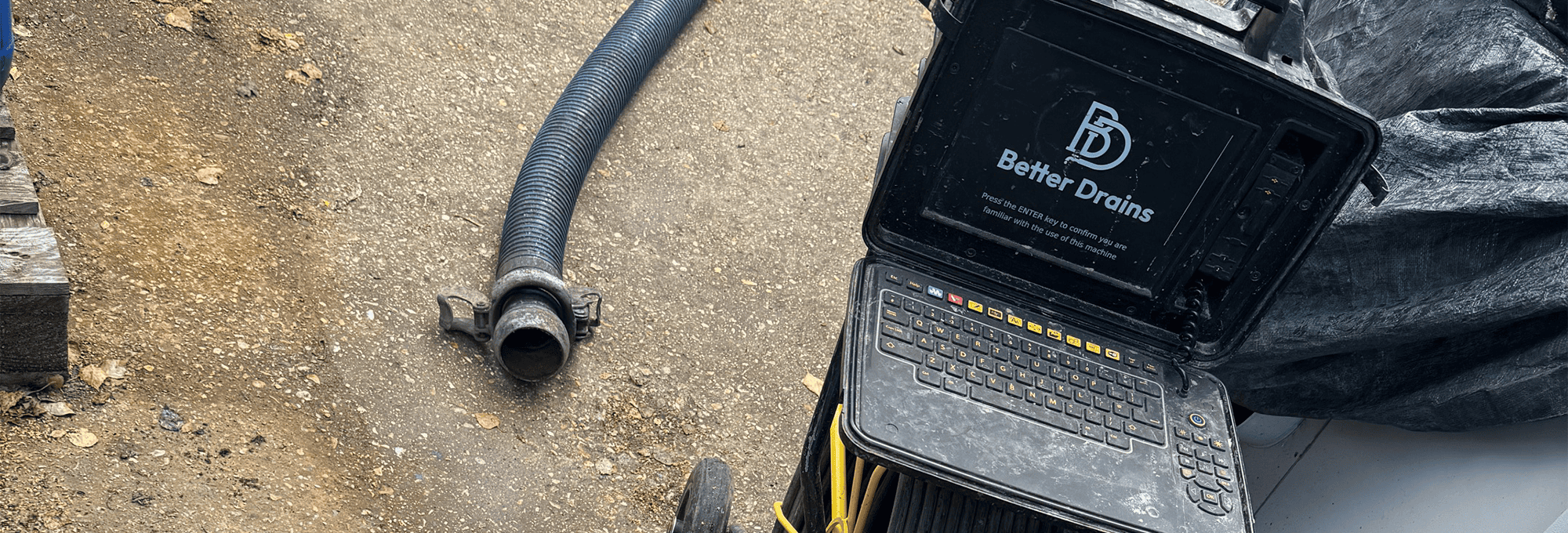 Drain inspection camera for accurate drain diagnostics and cleaning.