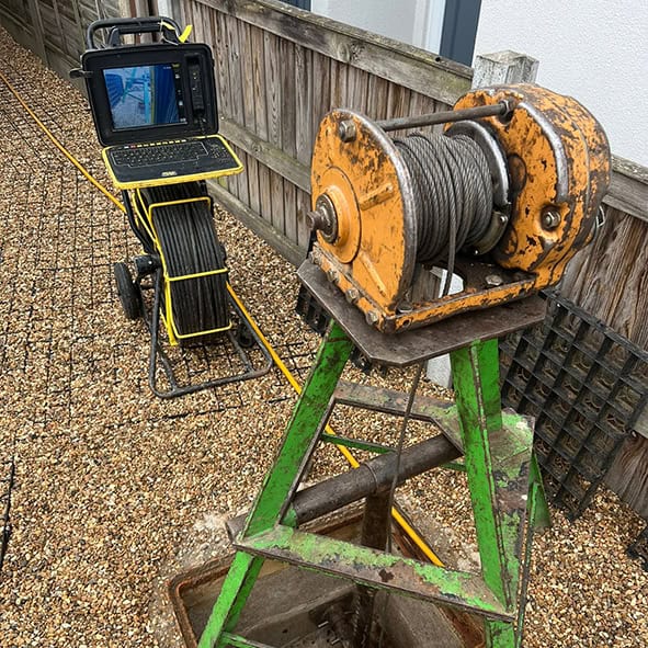 Advanced drain camera system for accurate underground pipe diagnostics.